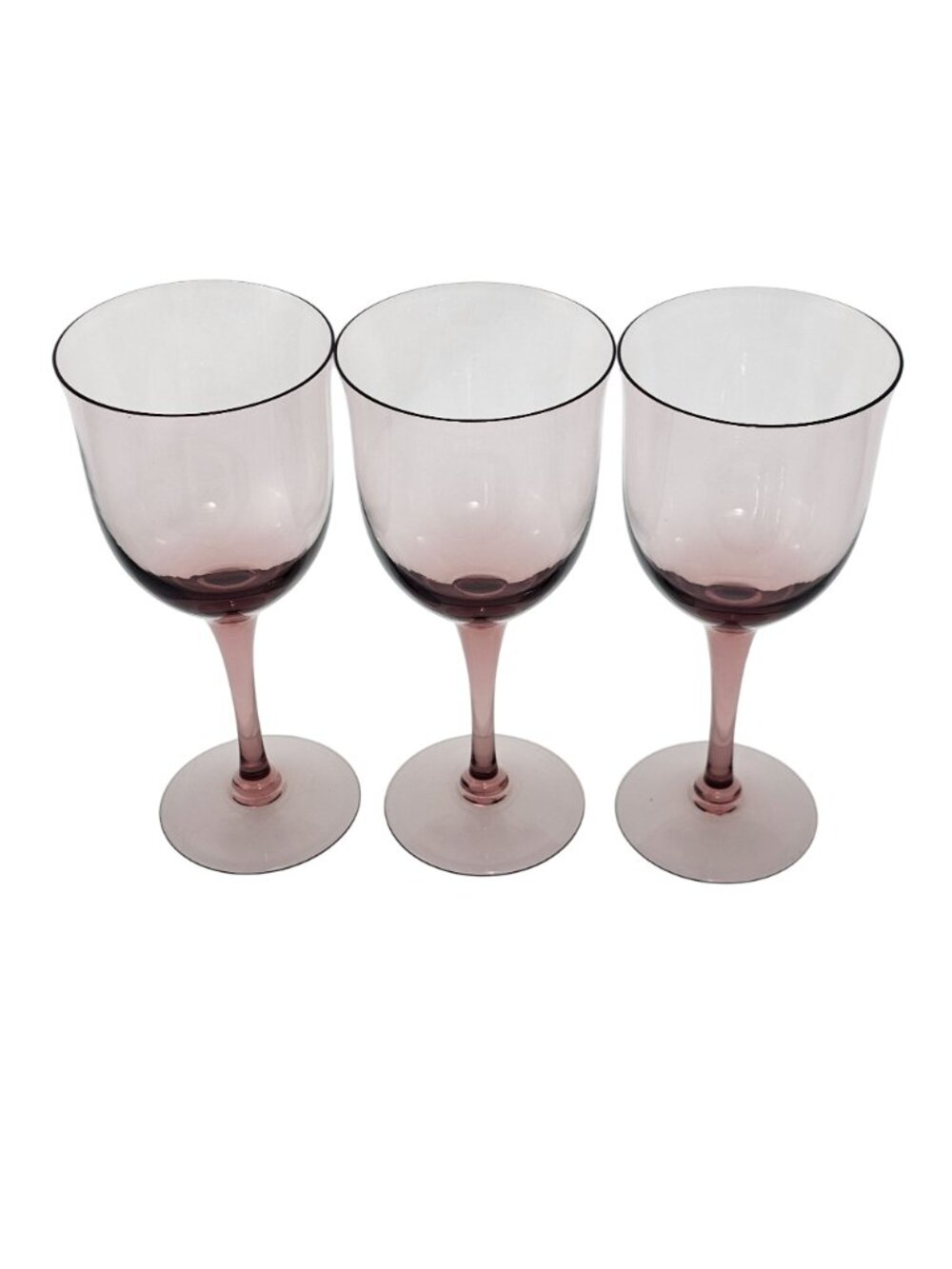 3 Noritake Remembrance Lavender Water Glasses 7.5" Japan 1980s stemware glasswar - Picture 4 of 10